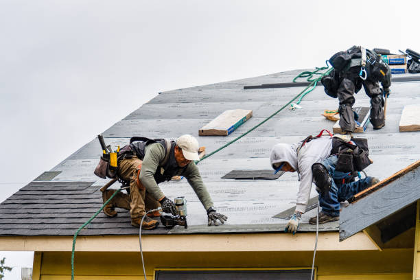 Professional Roofing technician working in East Moriches, NY